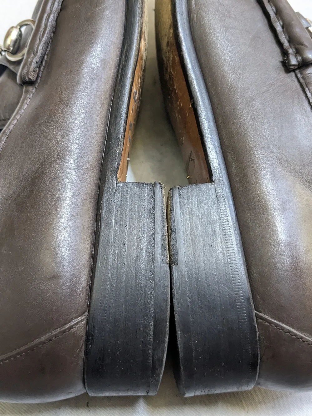 Gucci Horsebit Loafers Brown Leather Men 10.5 43.5
